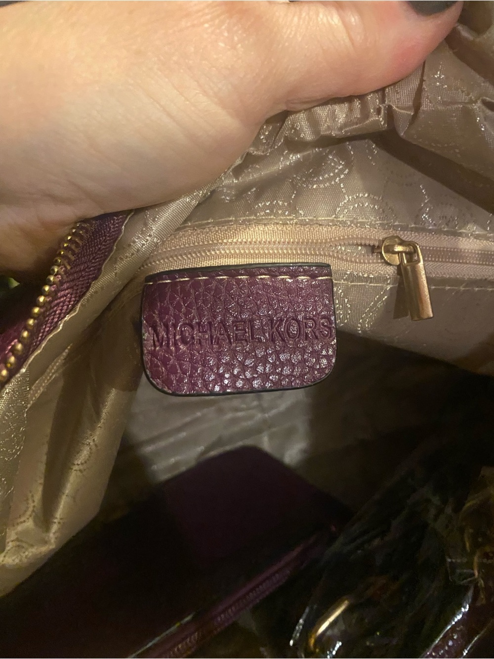 Michael Kors Plum Leather Shoulder Tote-Mew without tags - Picture 8 of 10